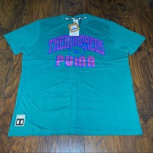 Puma x The Hundreds T-Shirt Collaboration Men’s Size X-Large Ivy Teal Purple